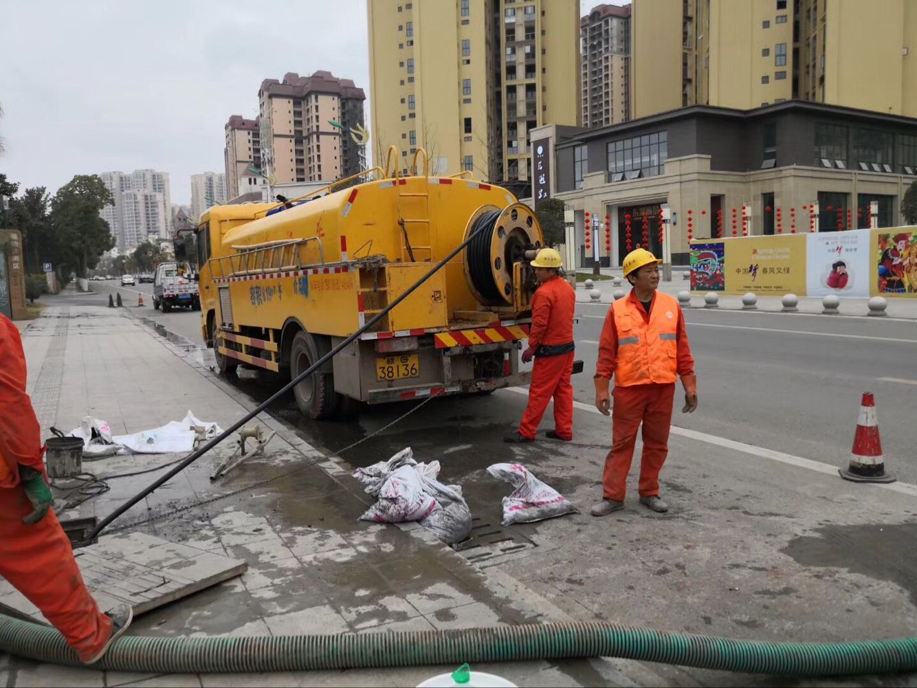 山阳排污管道清淤-管道清洗